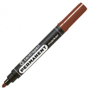 Маркер Permanent 8566 2,5 мм круглий, коричневий "Centropen" 8566/07