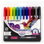 Маркер Permanent Creative 2896, набір 12 шт "Centropen" 2896/12