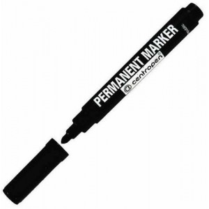 Маркер Permanent 8566 2,5 мм круглий, чорний "Centropen" 8566/01