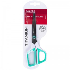 Ножиці Titanium, 21 см, біло-бірюзові "Axent" 6307-16-А