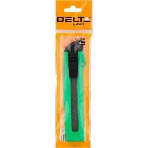 Ніж канцелярський, 18 мм, мех фіксатор, зелений "Delta" D6526