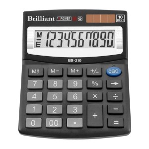 Калькулятор 10р, 100х124х33 мм "Brilliant" BS-210 