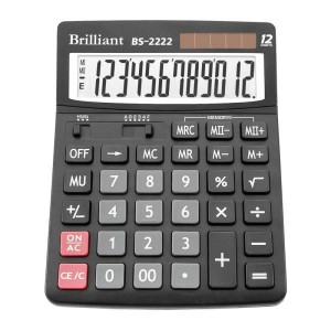 Калькулятор 12р, 150х193х29 мм "Brilliant" BS-2222
