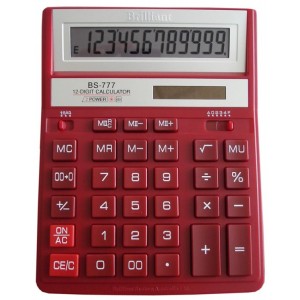 Калькулятор 12р, 157х200х31 мм "Brilliant" BS-777RD