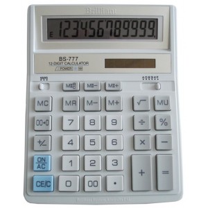 Калькулятор 12р, 157х200х31 мм "Brilliant" BS-777WH