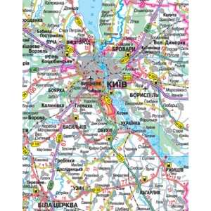 1009 Україна. Карта автомобільних шляхів, м-б 1:1 000 000 (на картоні)