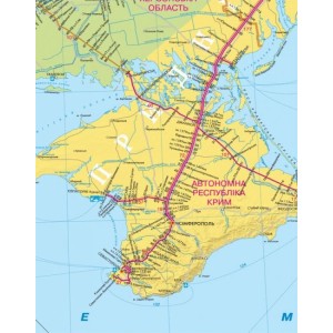 1018 Україна. Карта залізниць, м-б 1:1 000 000 (на картоні, на планках)
