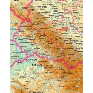 1869 Україна. Загальногеографічна карта, м-б 1:1 000 000 (на картоні)