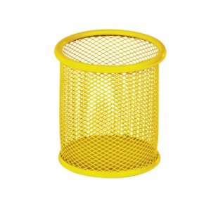 Підставка для ручок кругла 90х90х100мм, метал, жовтий, KIDS Line "ZiBi" 3100-08