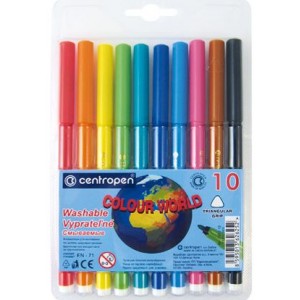 Фломастери, 10 кольорів Сolour World "Centropen" 7550/10