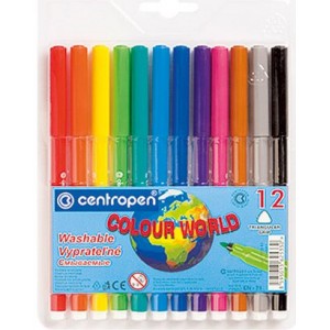 Фломастери, 12 кольорів Сolour World "Centropen" 7550/12