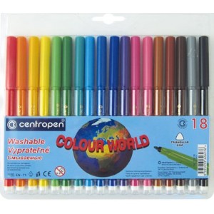 Фломастери, 18 кольорів Сolour World "Centropen" 7550/18