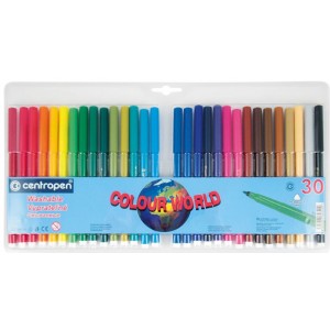 Фломастери, 30 кольорів Сolour World "Centropen" 7550/30