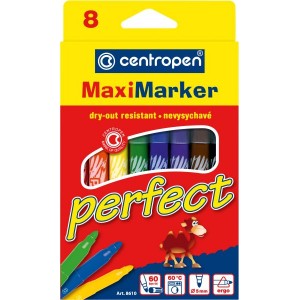 Фломастери, 8 кольорів Perfect Maxi "Centropen" 8610/08