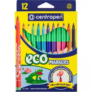 Фломастери, 12 кольорів Еко "Centropen" 2560/12