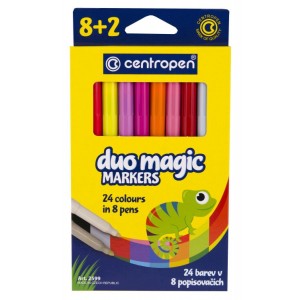 Фломастери, 8+2=24 кольори Duomagic "Centropen" 2599/10