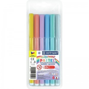 Фломастери, 6 кольорів Pastel "Centropen" 7550/0609 tp