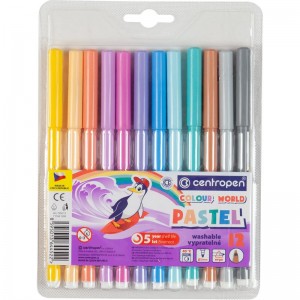 Фломастери, 12 кольорів Pastel "Centropen" 7550/1209 tp