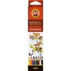 Олівці кольорові акварельні художні MONDELUZ, 6 кольорів "Koh-I-Noor" 3715006001ks