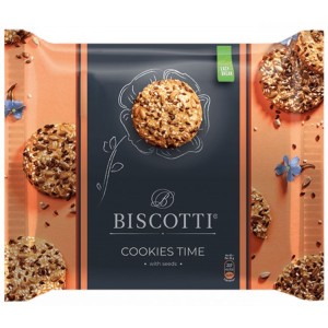 Biscotti COOKIES TIME Печиво з насінням 180 гр (20103)