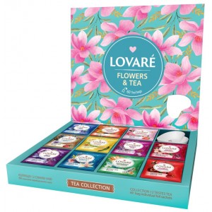 Lovare, 60 шт., Чай асорті «Flowers & Tea» 12 видів пакетиків по 5 шт lv.16171