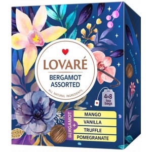 Lovare, 32 шт., чай чорний, «Бергамот асорті» lv.79822