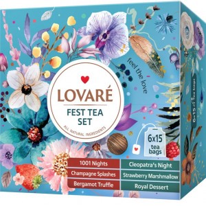 Lovare, 90 шт., Чай асорті «FEST TEA SET» 6 видів пакетиків по 15 шт lv.79907