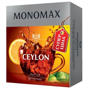 МОNОМАХ, 100шт, чай чорний CEYLON TEA "СУПЕР ЦЕНА" (mn.11398)
