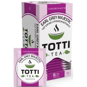 TOTTI TEA, 25 шт., чай чорний, "Ерл Грей Маджестік" (tt.51502)