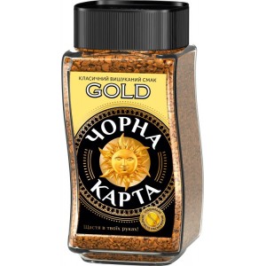 Чорна Карта Gold, 190 гр, кава розчинна, с/б (ck.51156)