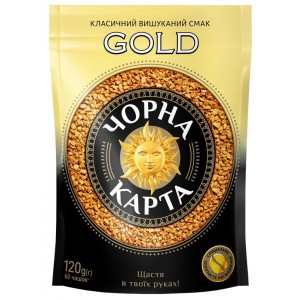 Чорна карта Gold, 120 гр, кава розчинна, пакет (ck.52556)