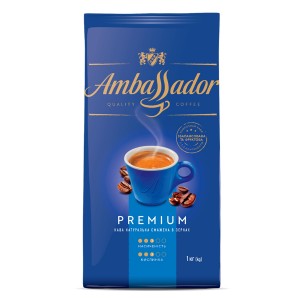 AMBASSADOR Blue Label PREMIUM, 1 кг,  кава в зернах (am.53233)