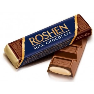 Шоколадний батончик, крем-брюле 43 гр "Roshen" 12074