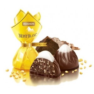 Конфеты Монблан шоколадные с сезамом 100гр "Roshen"