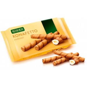 Вафельні трубочки Konafetto з горіховою начинкою 140 грн "Roshen" 