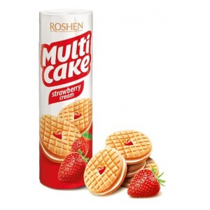 Печиво Multicake Strawberry Cream 180 гр "Roshen" (30972)