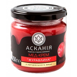 Мед-крем "Журавлина", банка, 250г "Аскания" as.14-104