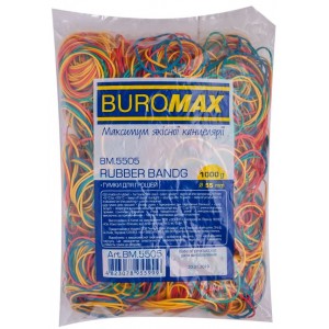 Гумки для грошей, 1000 г, асорті "BuroMAX" ВМ.5505