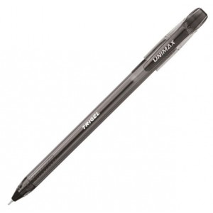 Ручка гелева 0,5 мм, чорна Trigel "Unimax" UX-130-01
