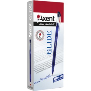 Ручка масляна Glide, синя "Axent" AB1052-02-A