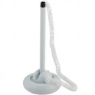 Ручка кулькова на підставці WHITE DeskPen, синя "BuroMAX" ВМ.8140