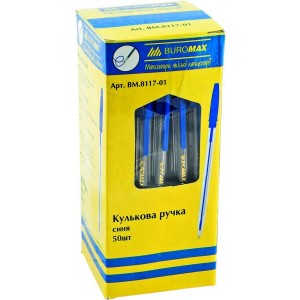 Ручка кулькова CLASSIC, червона "BuroMAX" 8117-03