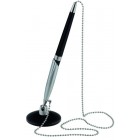 Ручка кулькова на підставці SILVER DeskPen, синя "BuroMAX" BM.8146-01