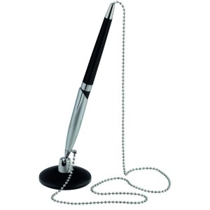 Ручка кулькова на підставці SILVER DeskPen, синя "BuroMAX" BM.8146-01