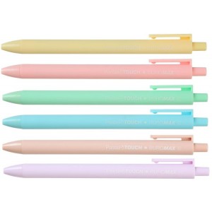 Ручка кулькова (авт.) Rubber Touch PASTEL, 0,5 мм, синя "BuroMAX" ВМ.8242