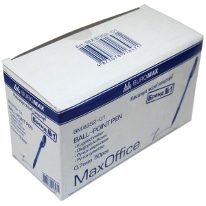 Ручка масляна MaxOFFICE, синя "BuroMax" BM.8352-01
