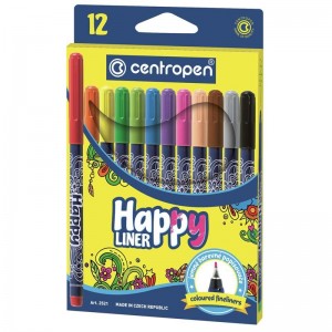 Набір із 12 лінерів HAPPY 0,3мм "Centropen" 2521