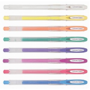 Ручка гелева Signo Angelic Colour, 0.7мм, біла "UNI" UM-120AC.White