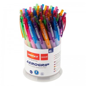 Ручка кулькова (авт.), синя Aerogrip-2 "UNIMAX" UX-137-02