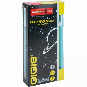 Ручка кулькова Ultron DLX 2х, синя "UNIMAX" UX-149-02